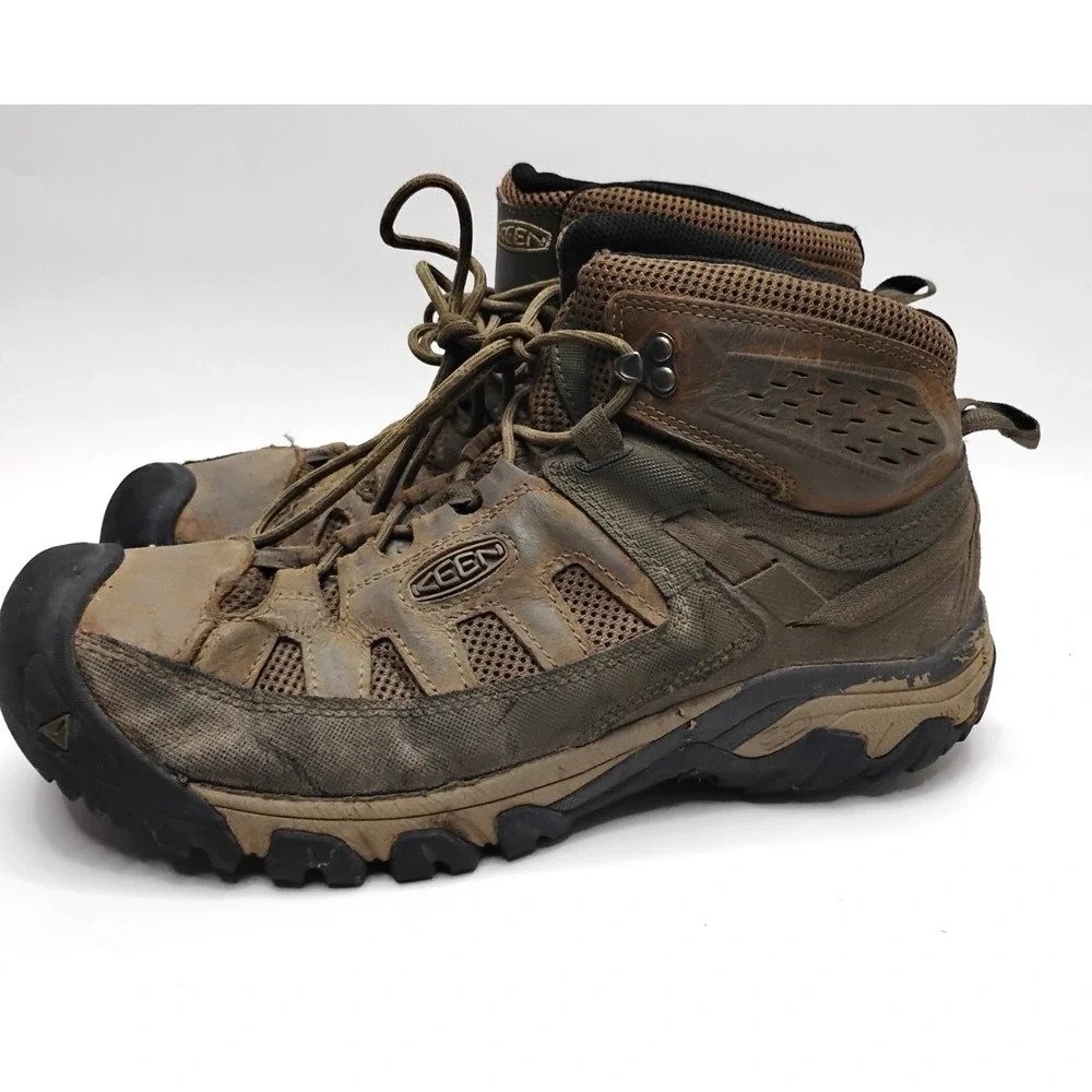 Keen Boots Targhee Vent Mid Brown Hiking High Top Mens Size 11